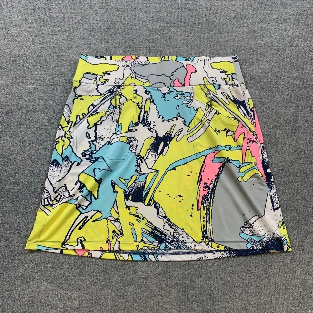 Jamie Sadock Skort Womens M Medium Abstract Print Golf Athletic Performance